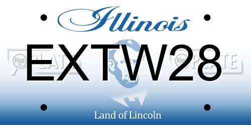 EXTW28 Illinois License Plate