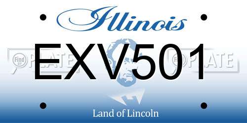EXV501 Illinois License Plate