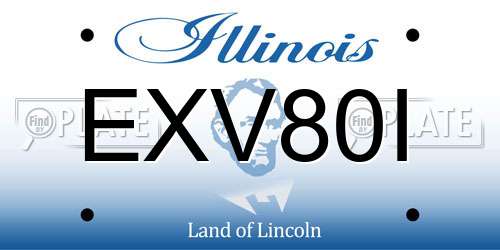 EXV80I Illinois License Plate