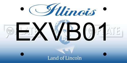 EXVB01 Illinois License Plate