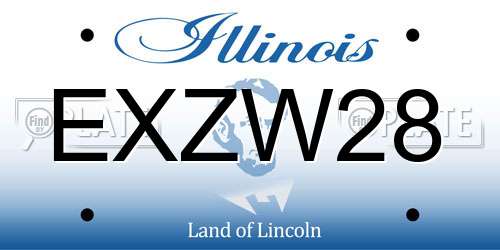 EXZW28 Illinois License Plate