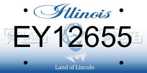 EY12655 Illinois License Plate