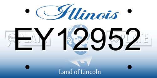 EY12952 Illinois License Plate