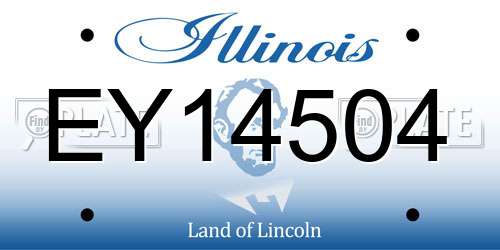 EY14504 Illinois License Plate