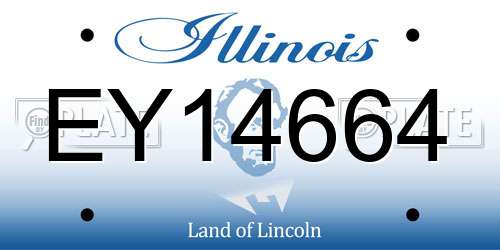 EY14664 Illinois License Plate