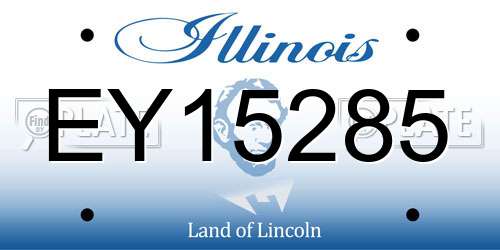 EY15285 Illinois License Plate