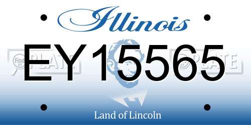 EY15565 Illinois License Plate