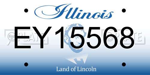 EY15568 Illinois License Plate