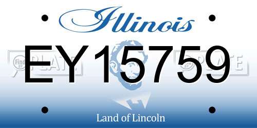 EY15759 Illinois License Plate