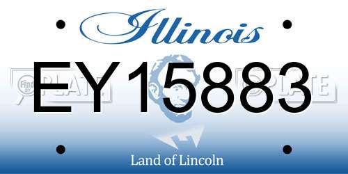 EY15883 Illinois License Plate