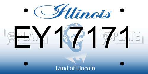 EY17171 Illinois License Plate
