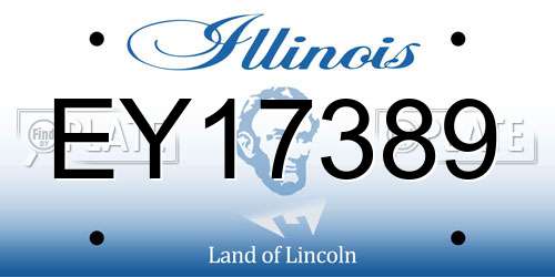 EY17389 Illinois License Plate