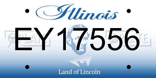 EY17556 Illinois License Plate