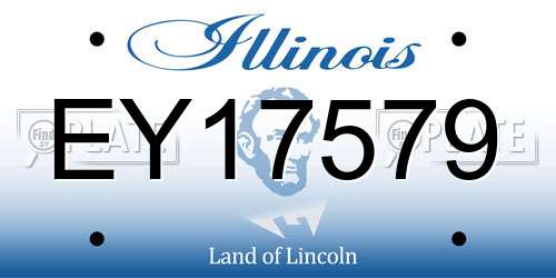 EY17579 Illinois License Plate