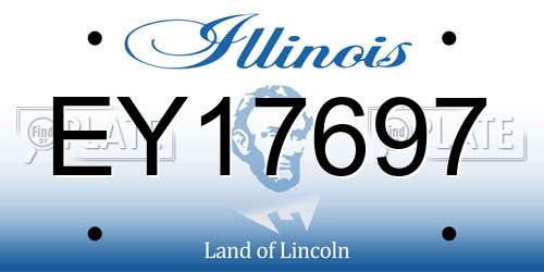 EY17697 Illinois License Plate
