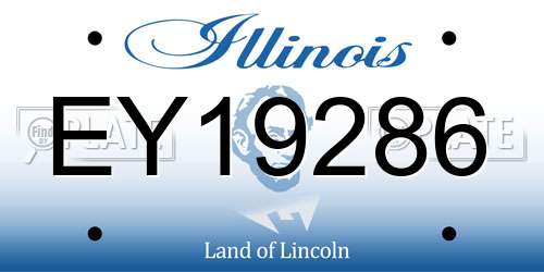 EY19286 Illinois License Plate