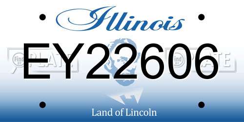 EY22606 Illinois License Plate
