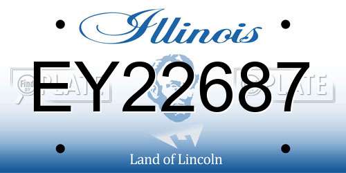EY22687 Illinois License Plate