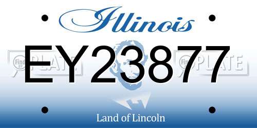 EY23877 Illinois License Plate