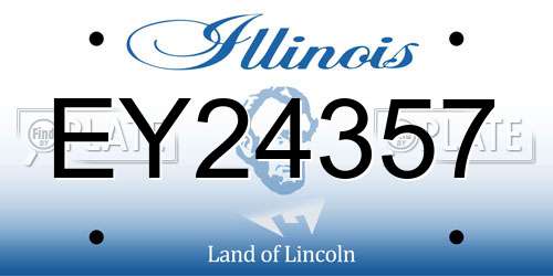 EY24357 Illinois License Plate
