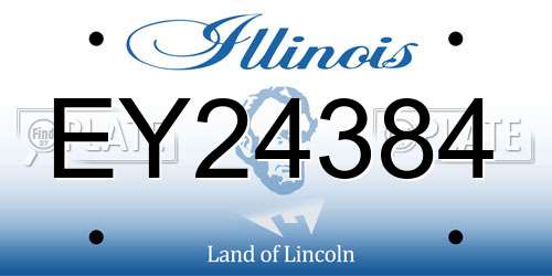 EY24384 Illinois License Plate