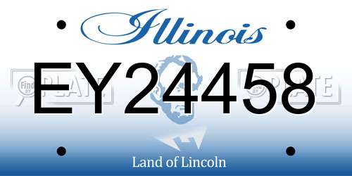EY24458 Illinois License Plate