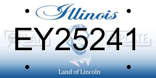 EY25241 Illinois License Plate