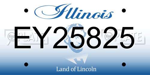 EY25825 Illinois License Plate