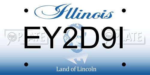 EY2D9I Illinois License Plate
