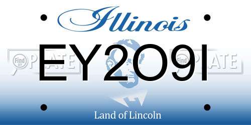 EY2O9I Illinois License Plate