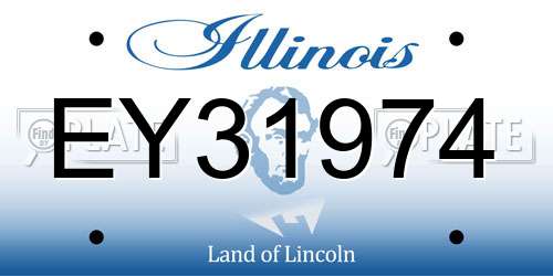EY31974 Illinois License Plate