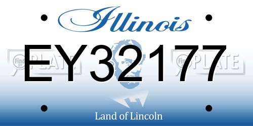 EY32177 Illinois License Plate