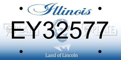 EY32577 Illinois License Plate