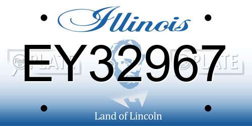 EY32967 Illinois License Plate