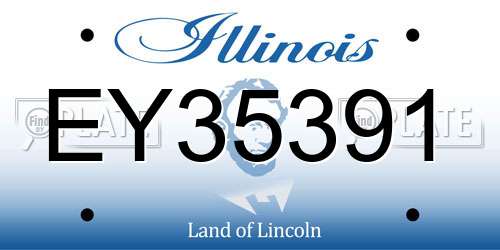 EY35391 Illinois License Plate
