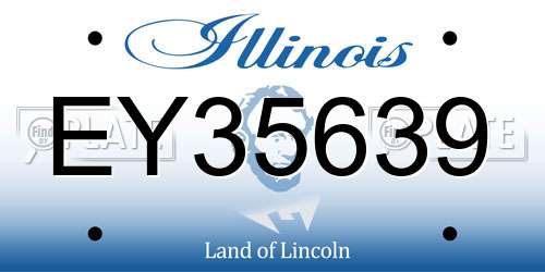 EY35639 Illinois License Plate