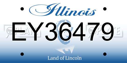 EY36479 Illinois License Plate