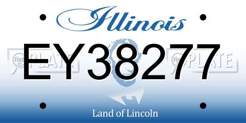 EY38277 Illinois License Plate