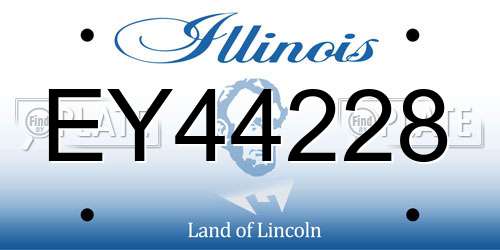 EY44228 Illinois License Plate