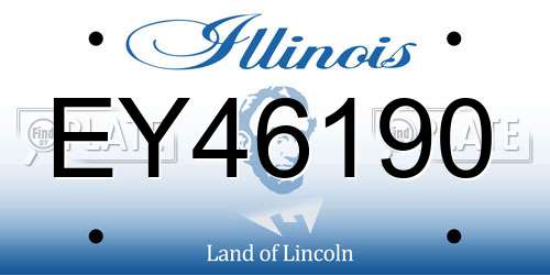 EY46190 Illinois License Plate