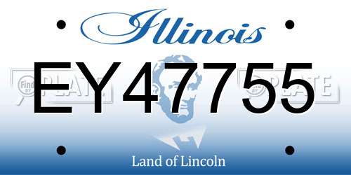 EY47755 Illinois License Plate
