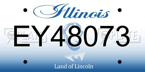 EY48073 Illinois License Plate