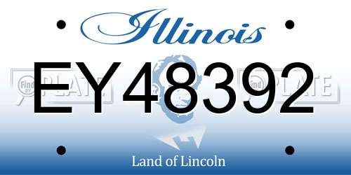 EY48392 Illinois License Plate
