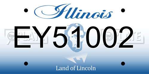 EY51002 Illinois License Plate