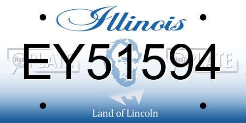 EY51594 Illinois License Plate