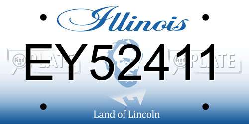 EY52411 Illinois License Plate