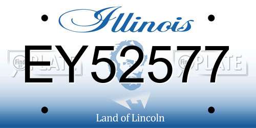 EY52577 Illinois License Plate