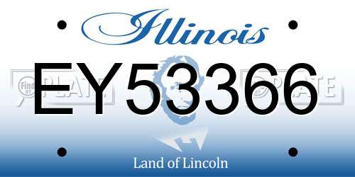 EY53366 Illinois License Plate