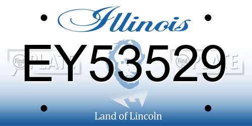 EY53529 Illinois License Plate