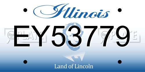 EY53779 Illinois License Plate